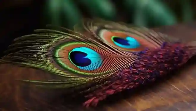 Peacock feathers